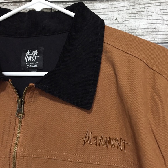 Altamont Chore Jacket Men’s XL Brown Full Zip Corduroy Collar Pockets Cotton. - Picture 7 of 13